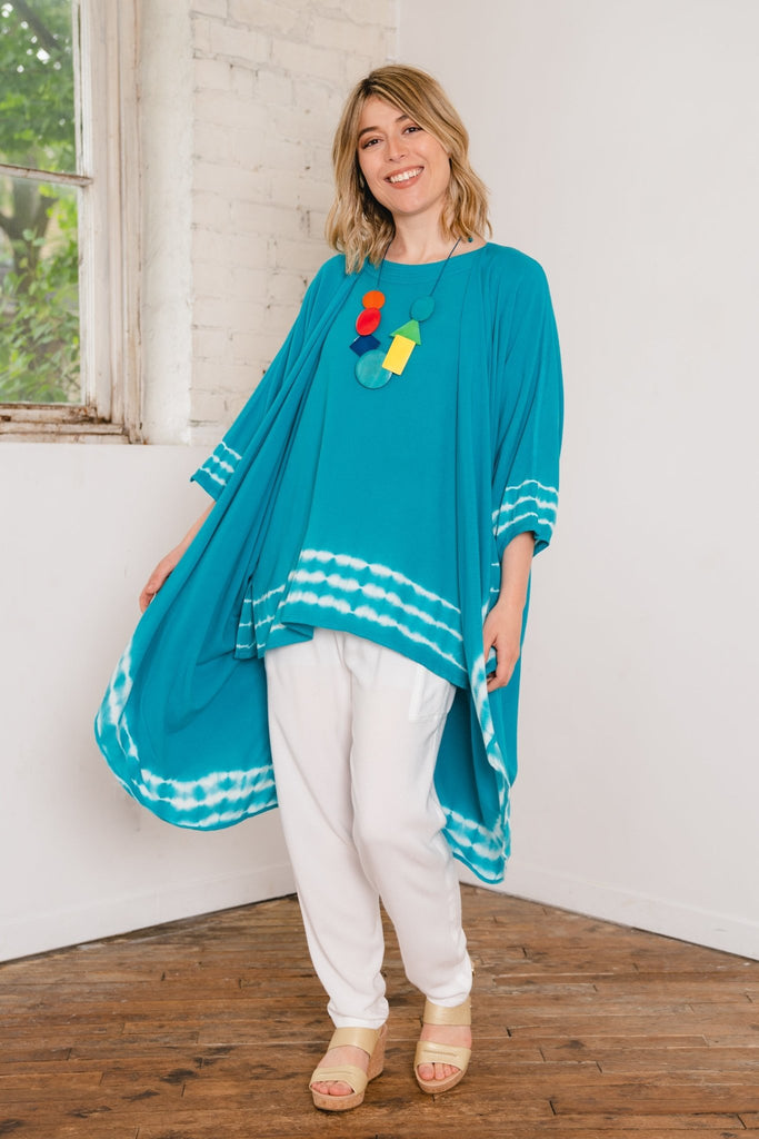 Cocoon Jacket - Turquoise Tie Dye - Dairi - The Wardrobe