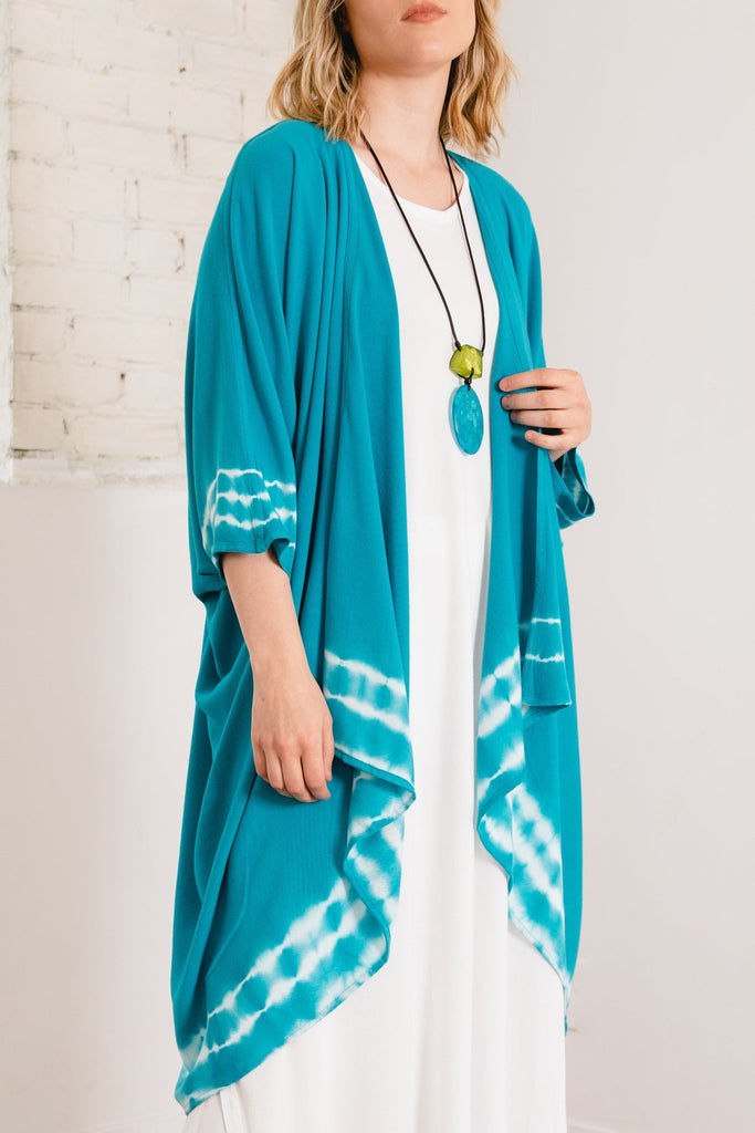 Cocoon Jacket - Turquoise Tie Dye - Dairi - The Wardrobe