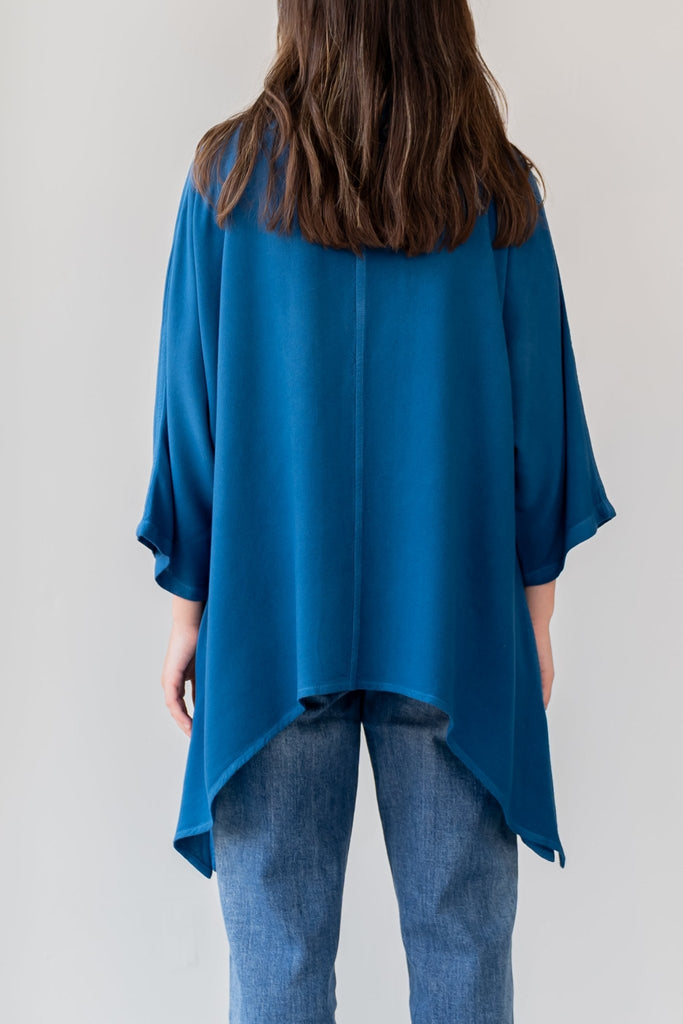 Cowl Neck Top - Midnight Blue - Dairi - The Wardrobe