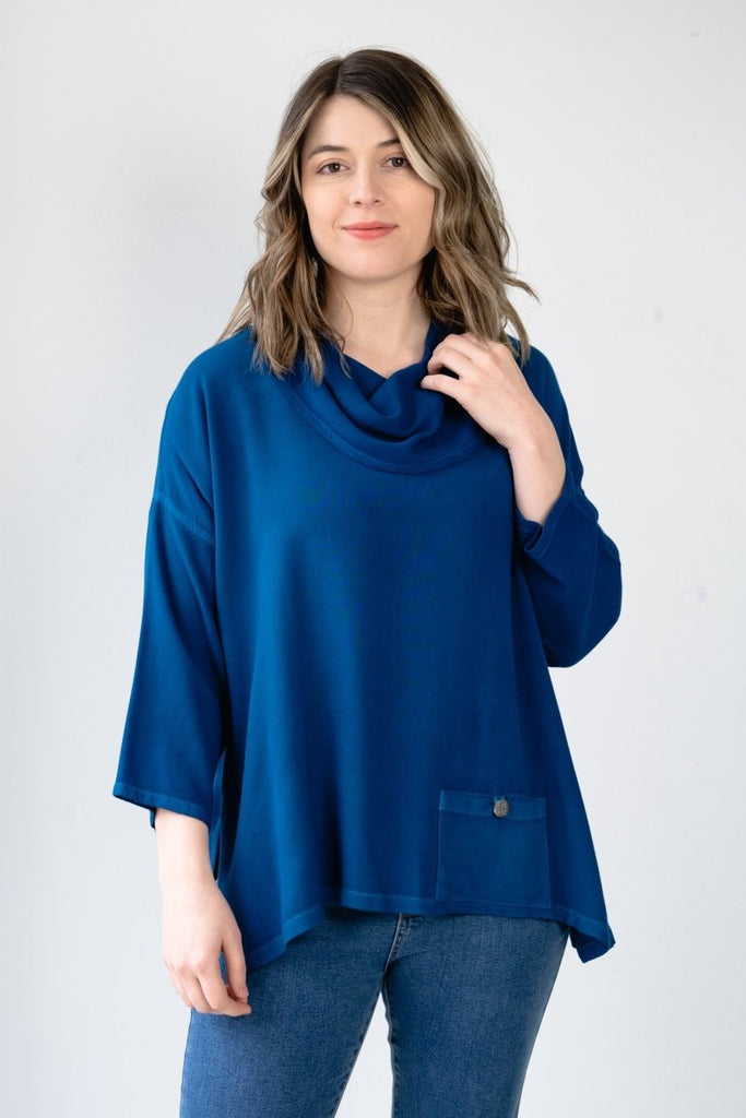 Cowl Pocket Top - Dairi - The Wardrobe