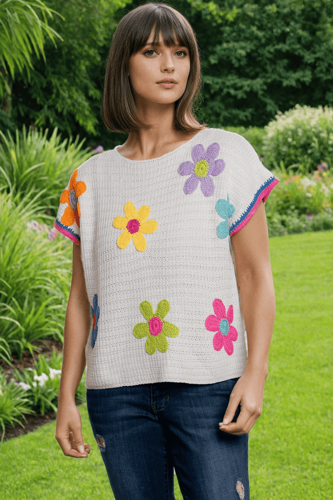 Crochet Flower Top - The Wardrobe - The Wardrobe