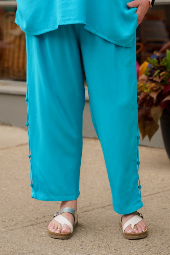 Crop Pant - Turquoise - Dairi - The Wardrobe