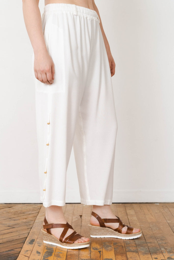 Crop Pant - White - Dairi - The Wardrobe