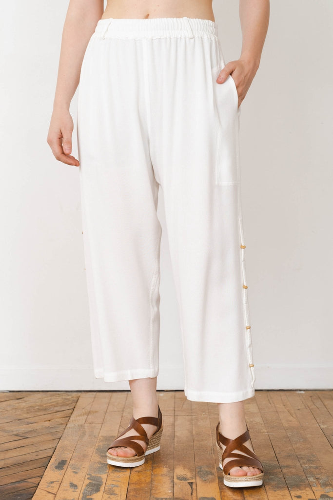 Crop Pant - White - Dairi - The Wardrobe