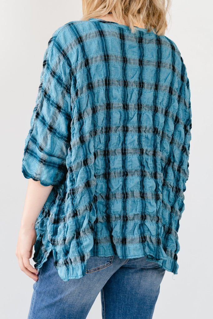 Cutloose Crinkle Plaid Top (One-Size) - Cutloose - The Wardrobe
