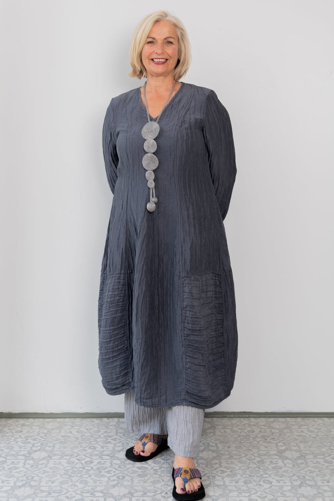 Elizabeth Silk/Linen Dress - Grizas - The Wardrobe