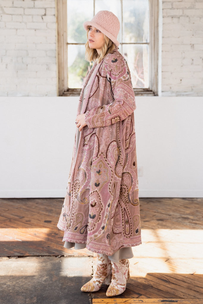 Embroidered Wool Duster - Chappell - BaBa Imports - The Wardrobe