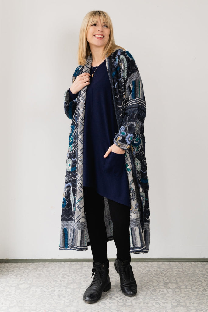 Embroidered Wool Duster - Ryder - BaBa Imports - The Wardrobe
