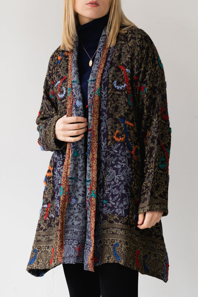 Embroidered Wool Jacket - Bijou - BaBa Imports - The Wardrobe