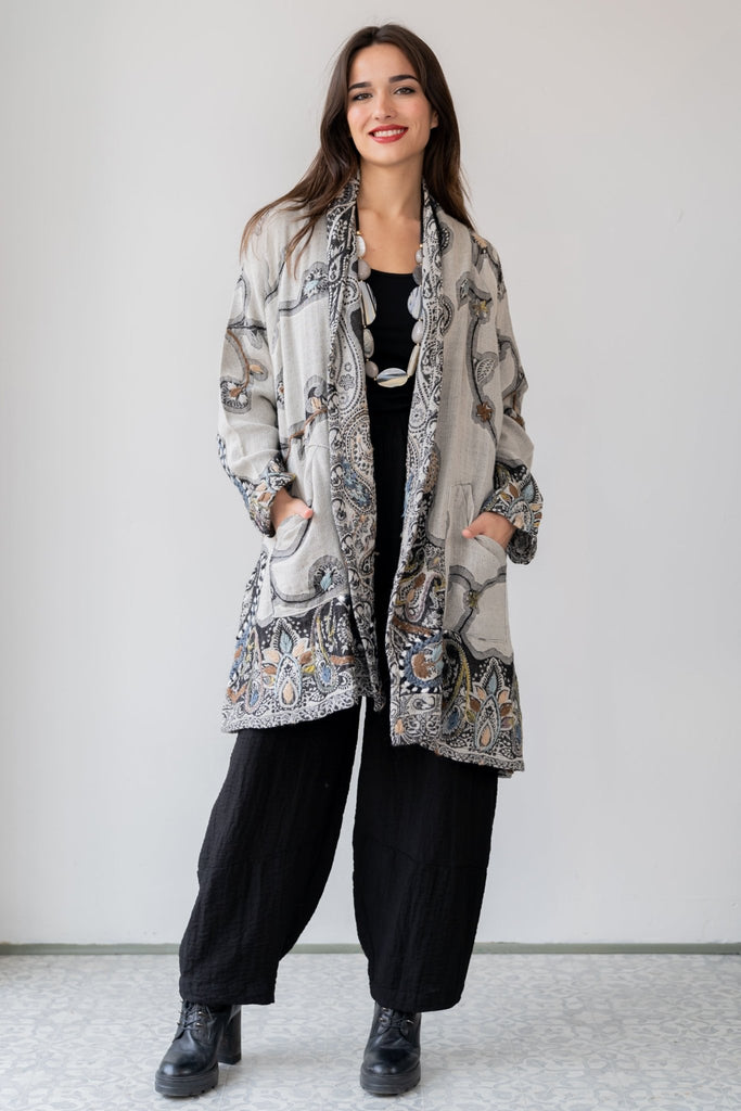 Embroidered Wool Jacket - Queenie - BaBa Imports - The Wardrobe