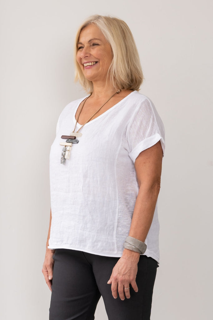 Fay Linen T-Shirt - M Made in Italy - The Wardrobe