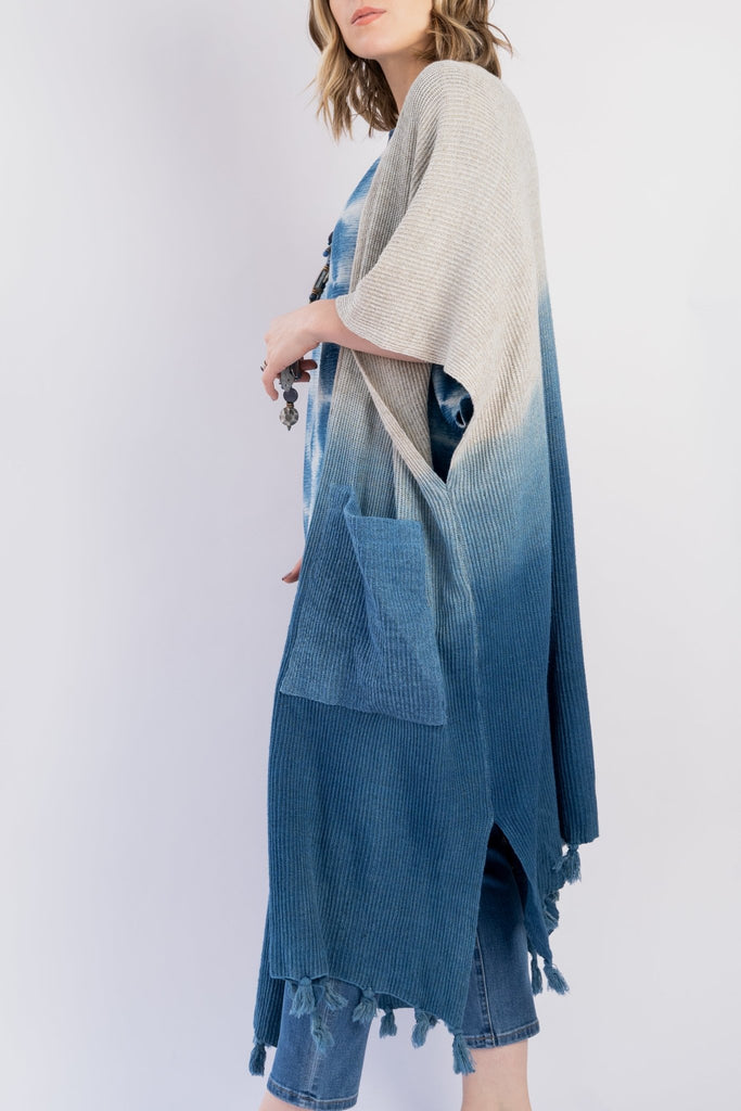 Faye Duster - Linen Knit - TJ Indigo - The Wardrobe