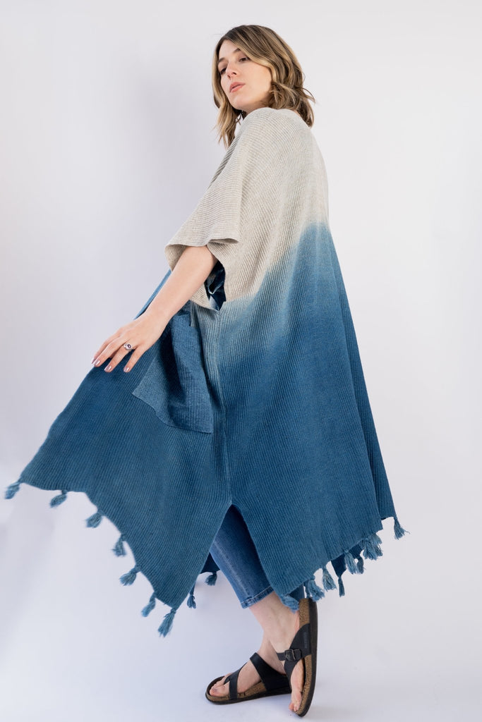 Faye Duster - Linen Knit - TJ Indigo - The Wardrobe