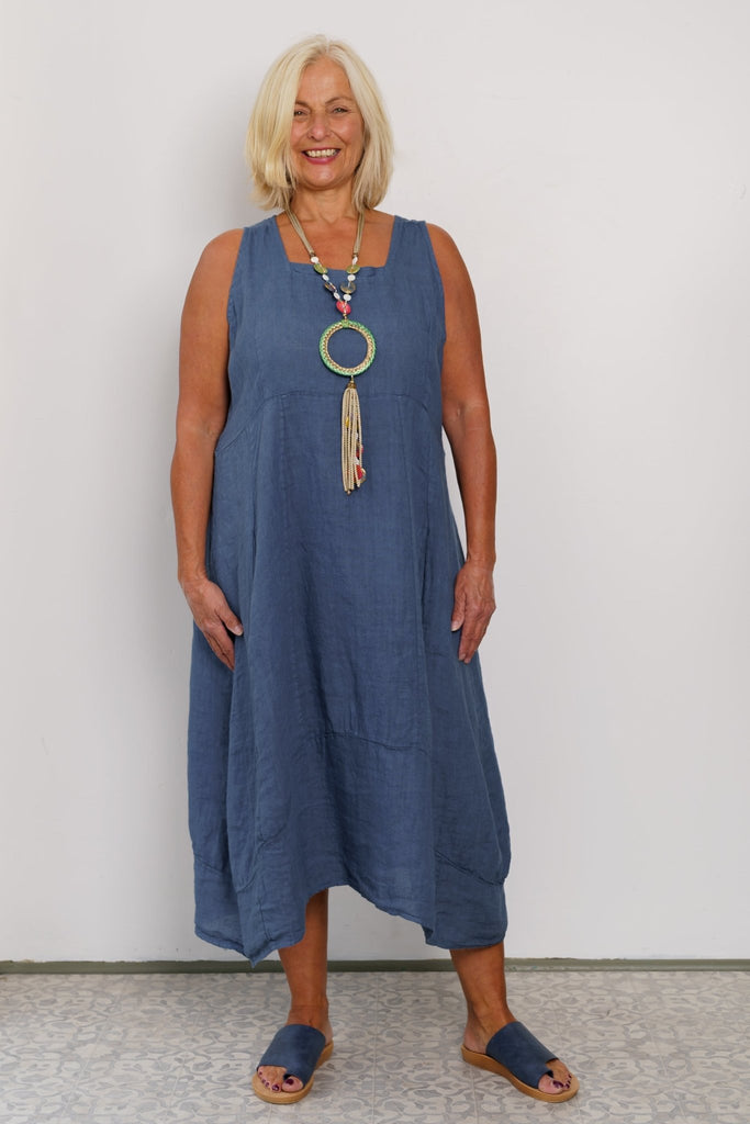 Frannie Linen Dress - Made in Italy - The Wardrobe