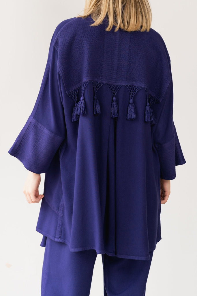 Fringe Jacket - Deep Purple - Dairi - The Wardrobe