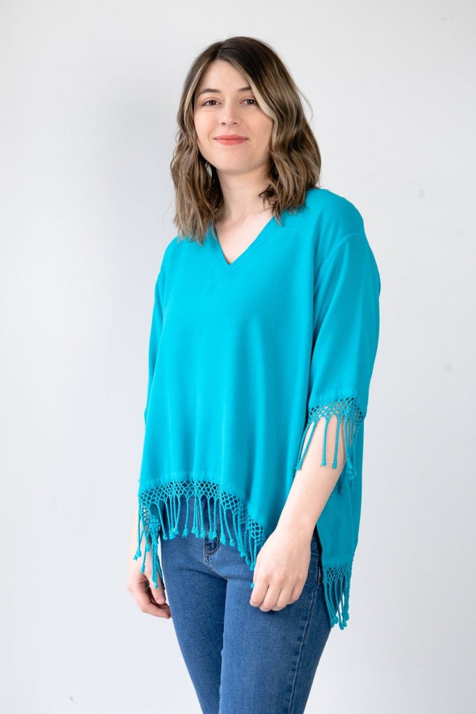 Fringe Top - Turquoise - Dairi - The Wardrobe