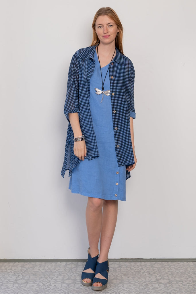 Gingham Shirt Tunic - CMC - Color Me Cotton - The Wardrobe