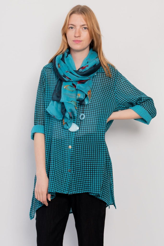 Gingham Shirt Tunic - CMC - Color Me Cotton - The Wardrobe