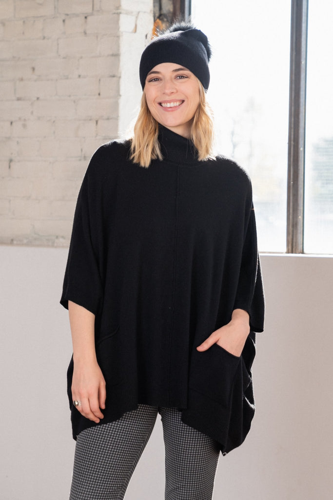 Jasmine Sweater Poncho (One-Size) - Orange Fashion - The Wardrobe