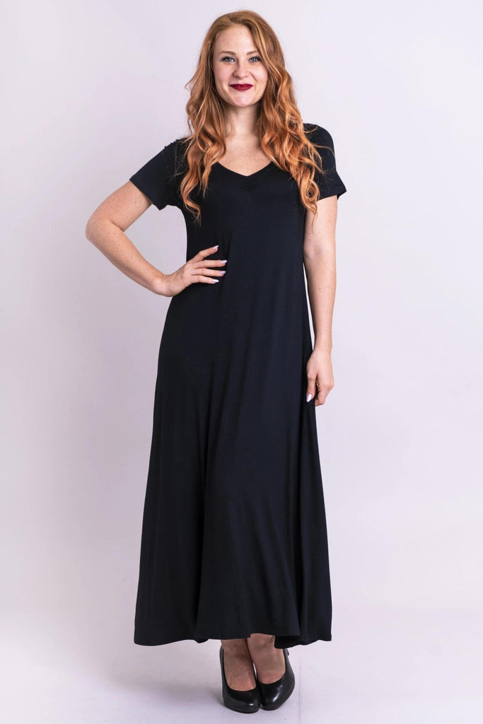Lanai Bamboo Dress - Black - Blue Sky - The Wardrobe