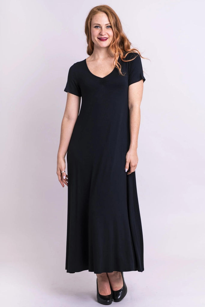 Lanai Bamboo Dress - Black - Blue Sky - The Wardrobe