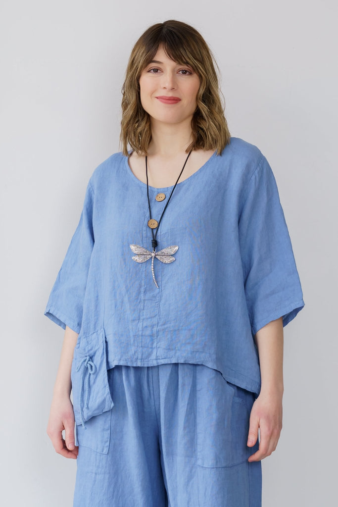 Liam Linen Top (One-Size) - Fashion Sense - The Wardrobe