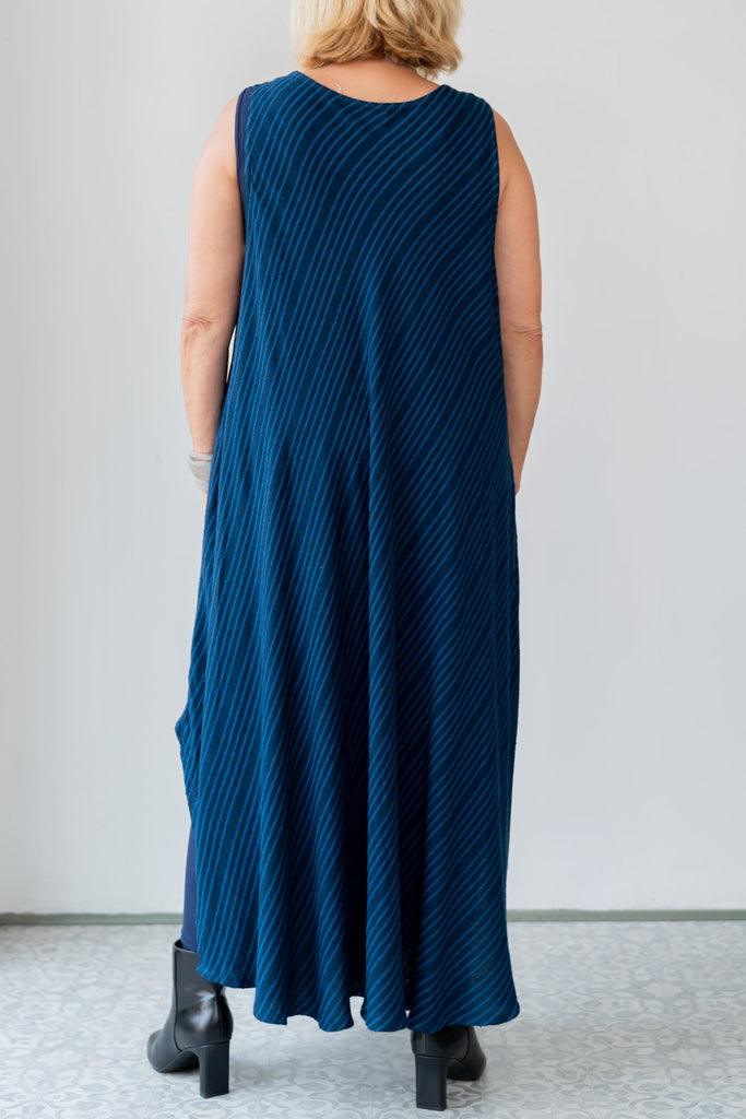 Long Dress - Midnight Blue Stripe - Dairi - The Wardrobe
