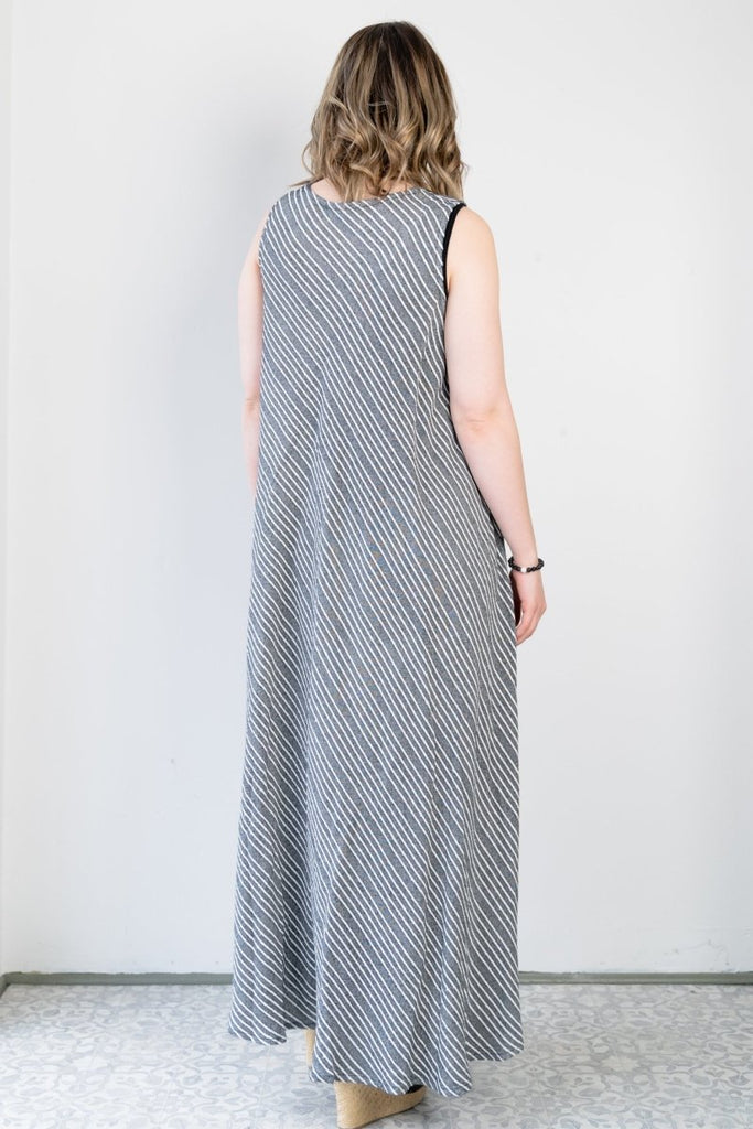 Long Dress - Shadow Stripe - Dairi - The Wardrobe