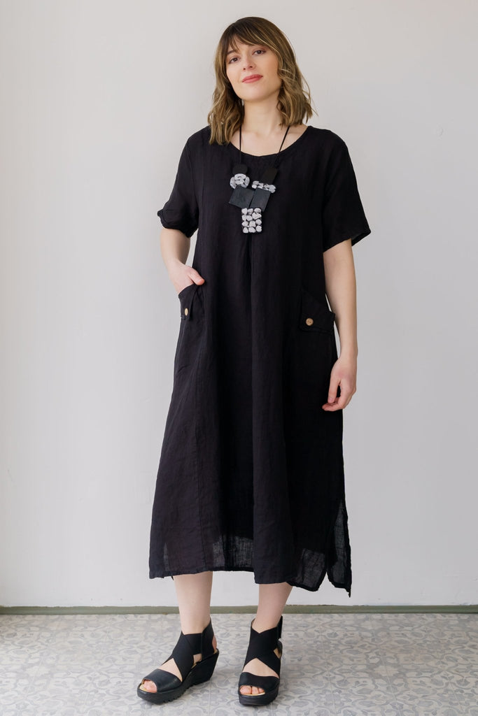 Loren Linen Dress (One-Size) - Fashion Sense - The Wardrobe
