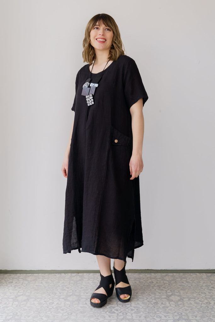 Loren Linen Dress (One-Size) - Fashion Sense - The Wardrobe