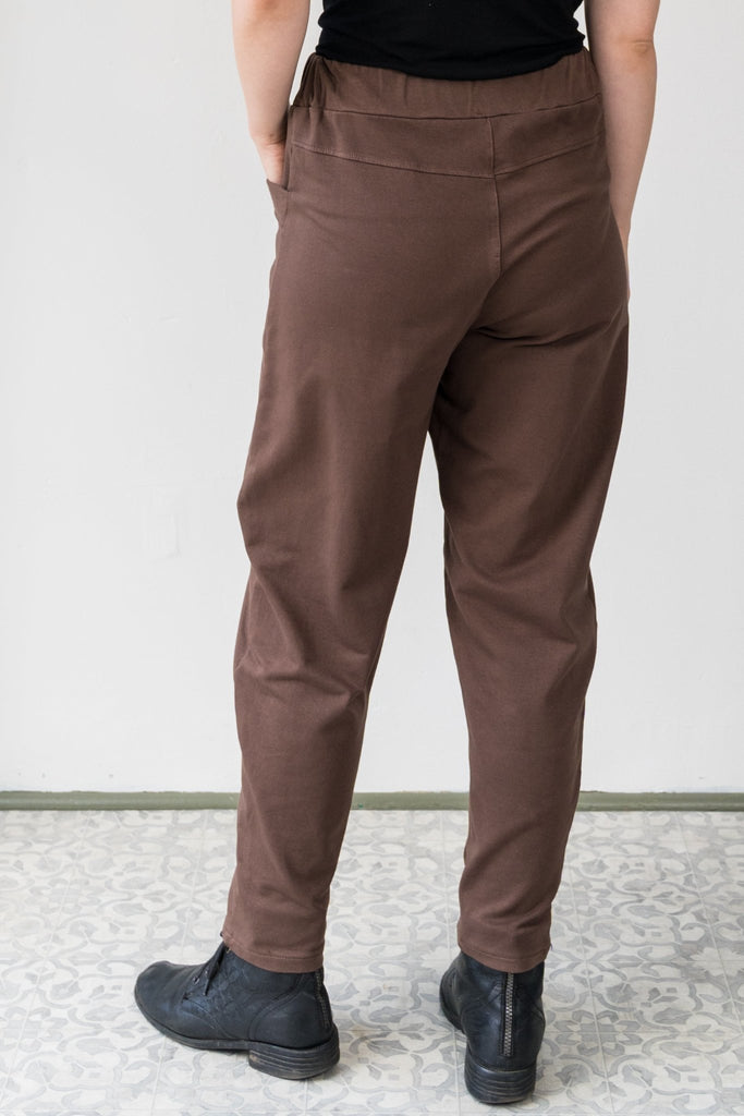Marco Cotton Pant - Choco - M Made in Italy - The Wardrobe