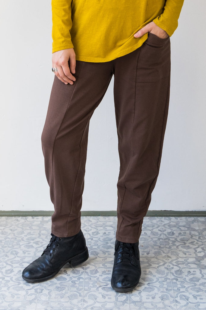 Marco Cotton Pant - Choco - M Made in Italy - The Wardrobe