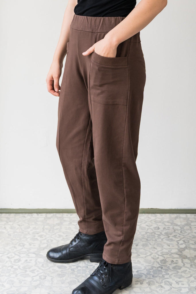 Marco Cotton Pant - Choco - M Made in Italy - The Wardrobe