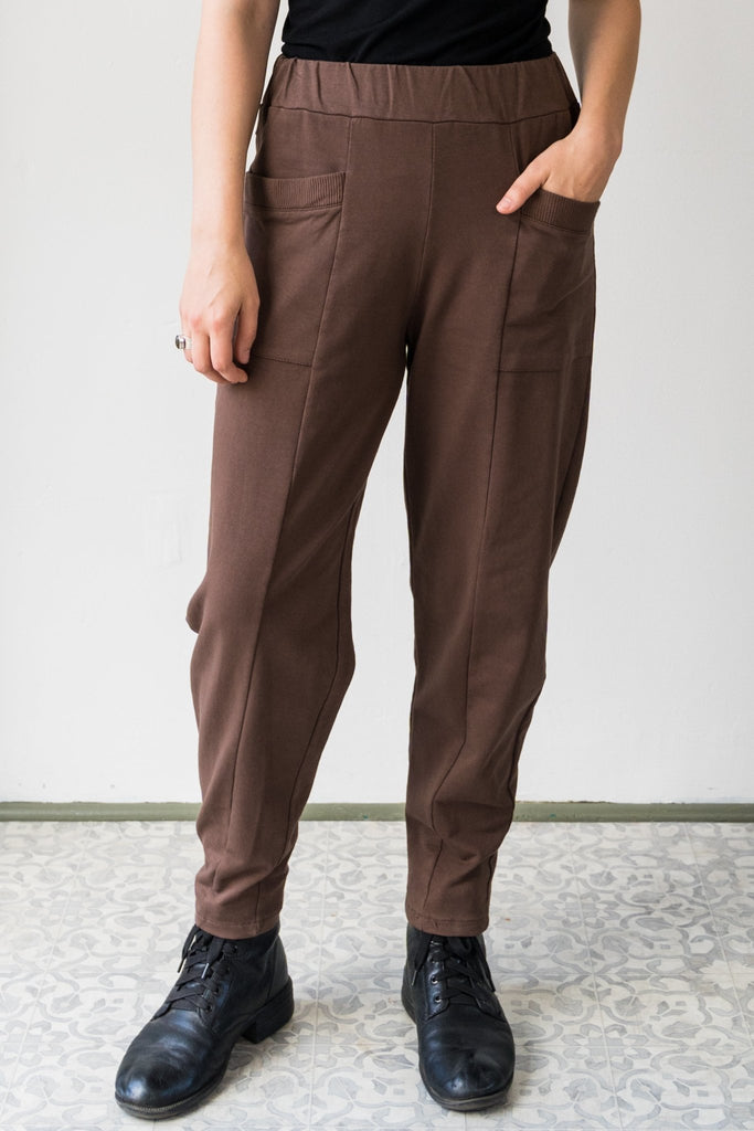 Marco Cotton Pant - Choco - M Made in Italy - The Wardrobe