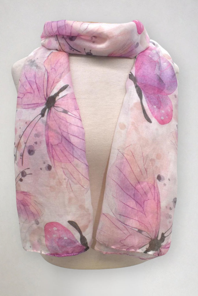 Pink Butterfly Scarf - The Wardrobe - The Wardrobe