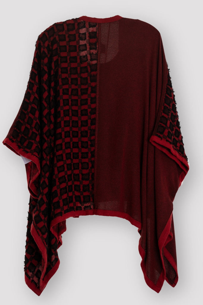 Printed Ruana - Ruby Red - Dairi - The Wardrobe
