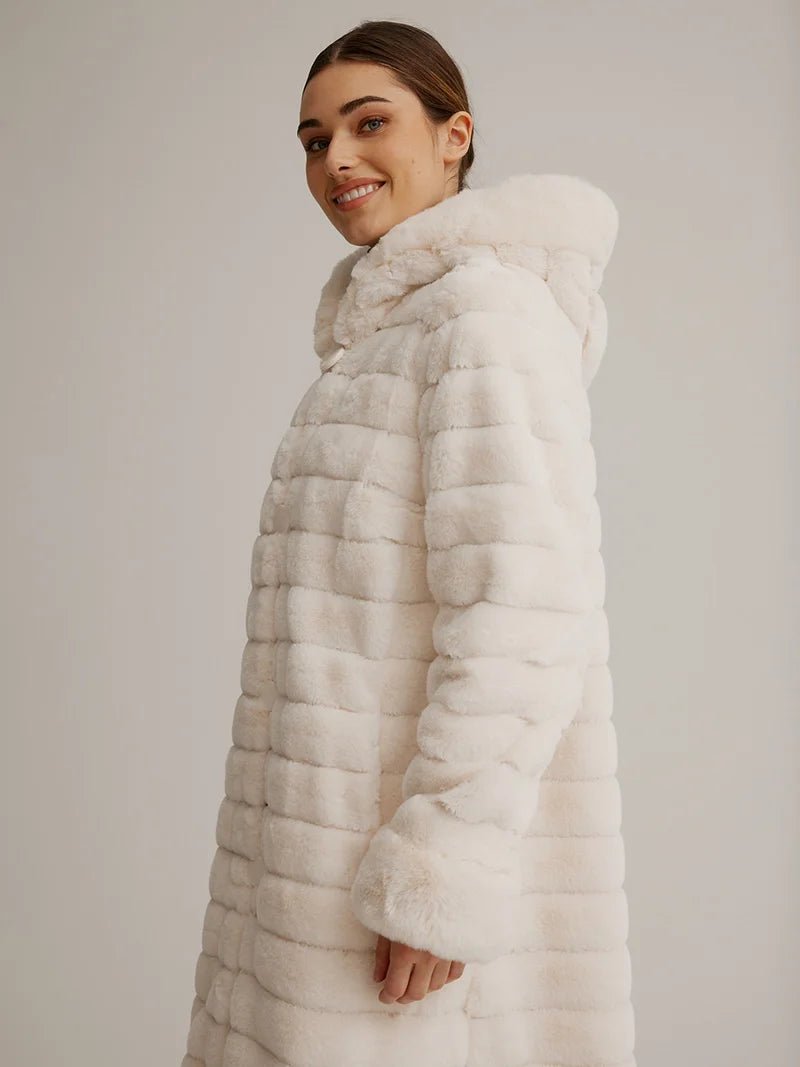 Faux Rabbit Fur Swing Coat – theweddingdresser