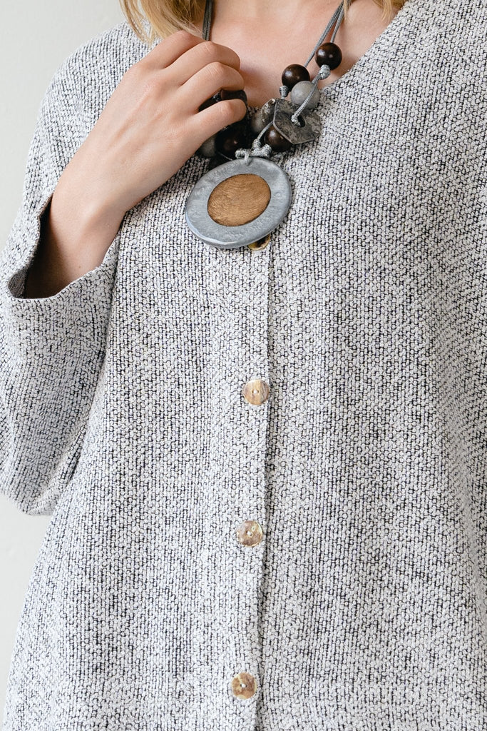 Short Jacket - Grey Bouclé - Dairi - The Wardrobe