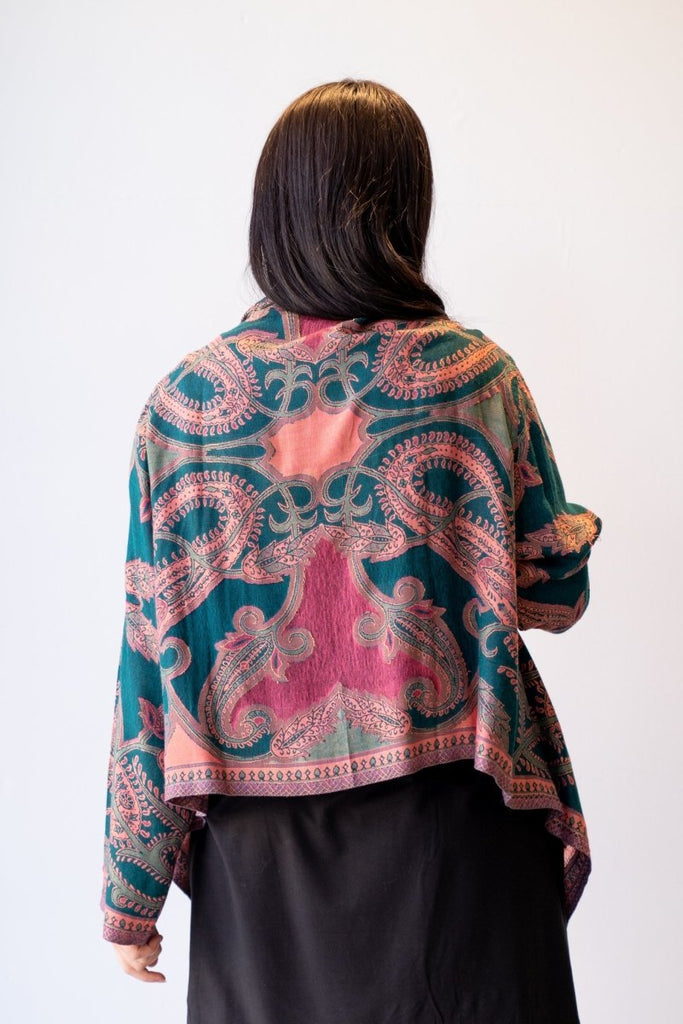 Short Jacket - Teal & Pink - BaBa Imports - The Wardrobe
