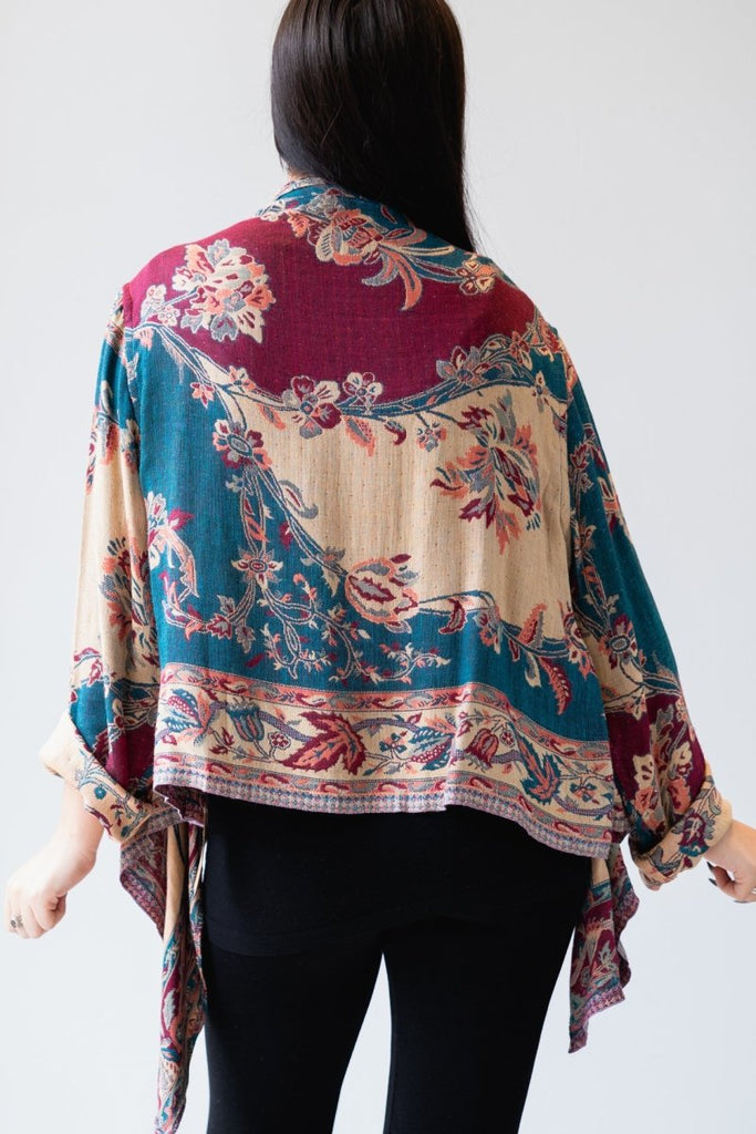 Short Jacket - Teal Print - BaBa Imports - The Wardrobe