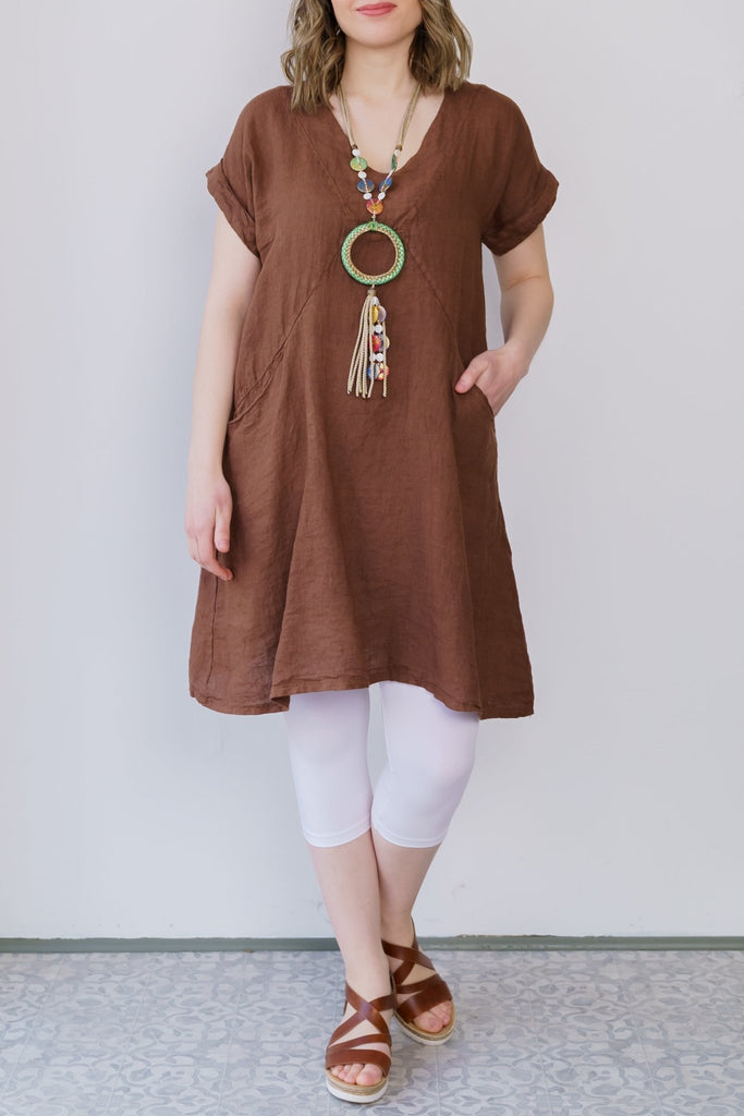Sicily Linen Dress (One-Size) - Fashion Sense - The Wardrobe