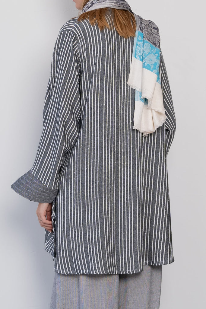 Stripe Cardigan - Grey - Dairi - The Wardrobe