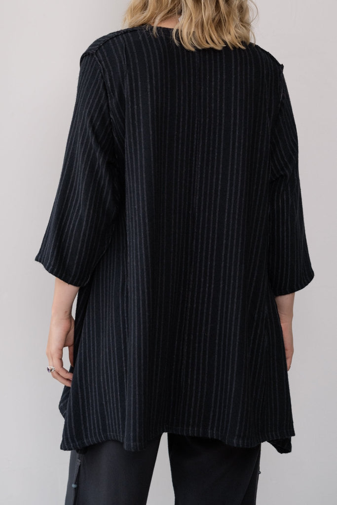 Stripe Tunic - Charcoal - Dairi - The Wardrobe