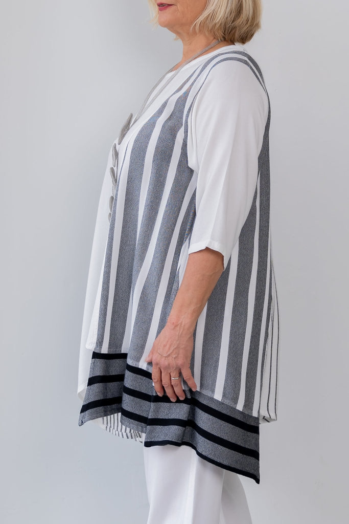 Stripe Tunic - White - Dairi - The Wardrobe