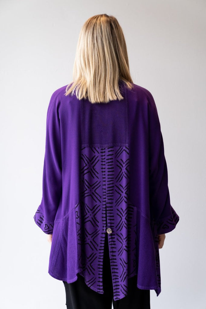 Swing Jacket - Purple Print - Dairi - The Wardrobe