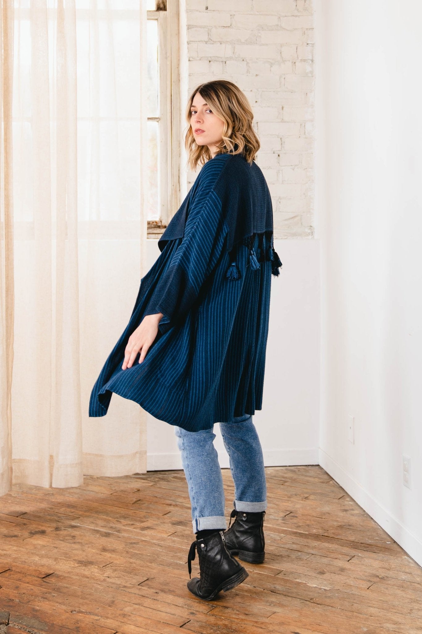 Blue shop tassel jacket