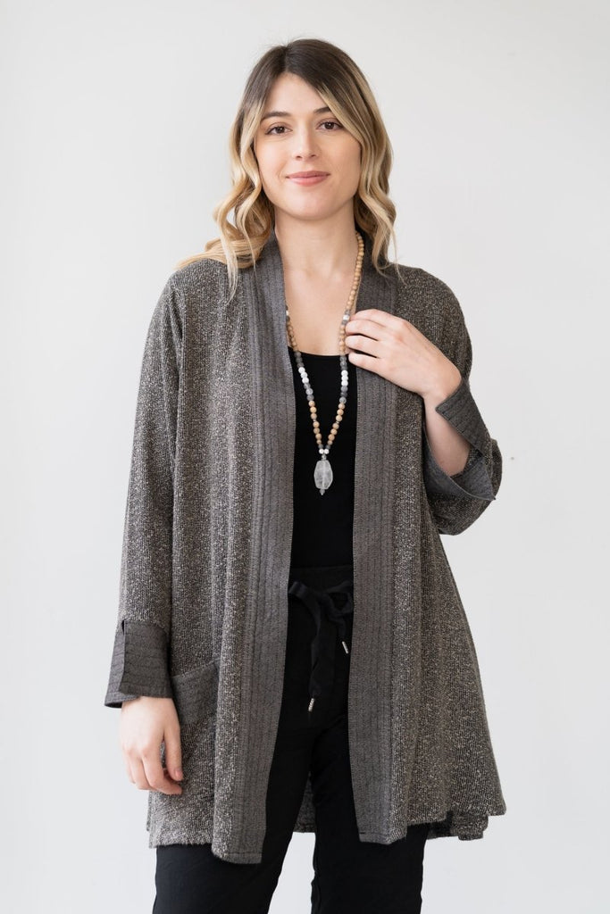 Textured Cardigan - British Taupe - Dairi - The Wardrobe
