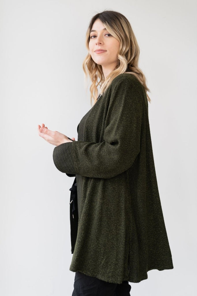 Textured Cardigan - Juniper Green - Dairi - The Wardrobe