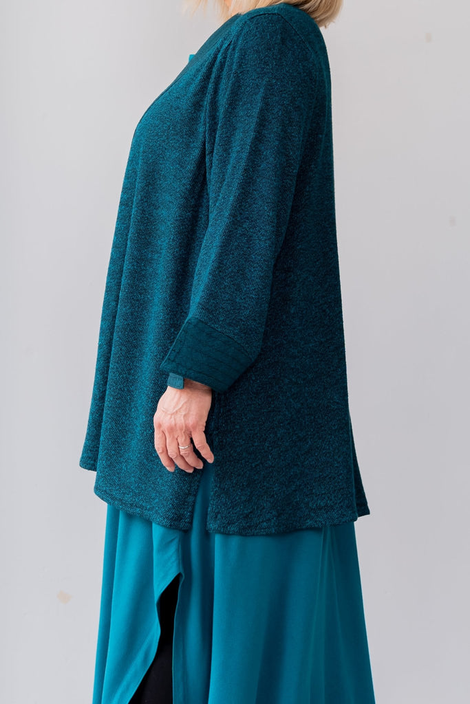 Textured Cardigan - Teal - Dairi - The Wardrobe