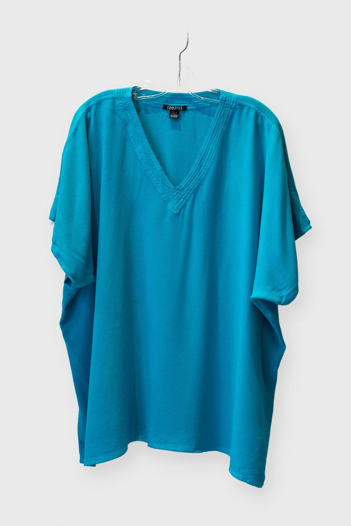 V-Neck Top - Turquoise - Dairi - The Wardrobe